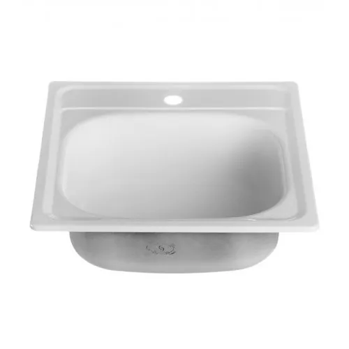 Мойка стальная эмалированная (500х500) (Гомель) с кронштейном